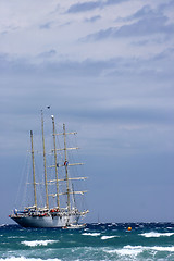 Image showing Corsica 4 mast boat in the Bay of Calvi