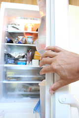Image showing  opening refrigerator
