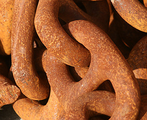 Image showing rusted chain