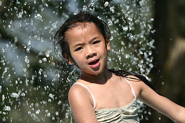 Image showing  child  and water