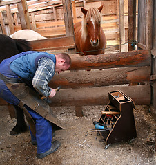 Image showing Blacksmith at work