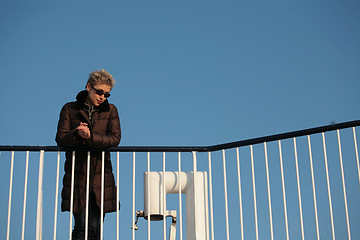 Image showing woman on ferry