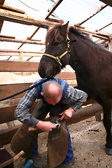 Image showing Blacksmith at work