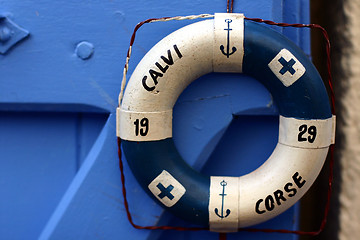 Image showing Corsica  boat reflections