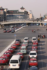 Image showing Car traffic in Beijing