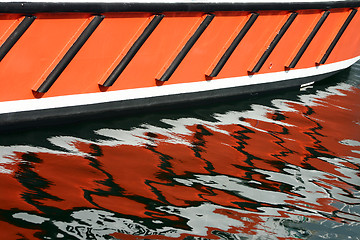 Image showing Corsica  boat reflections