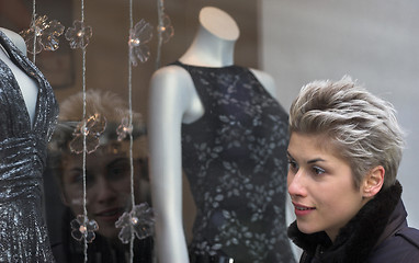 Image showing woman outdoor shopping