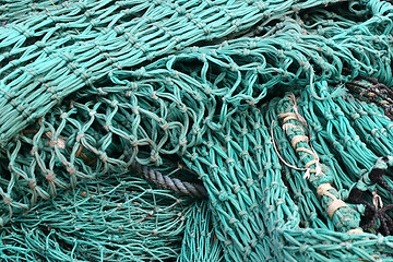 Image showing fishing net on a boat