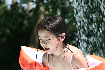 Image showing  child  and water