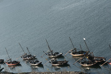 Image showing Boats on the Douro in Portugal