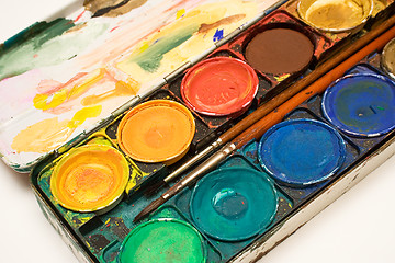 Image showing Box of Watercolors