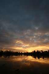 Image showing lake sunset