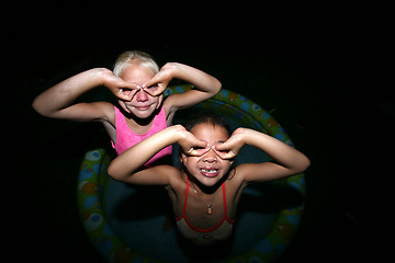 Image showing girls having fun in the water