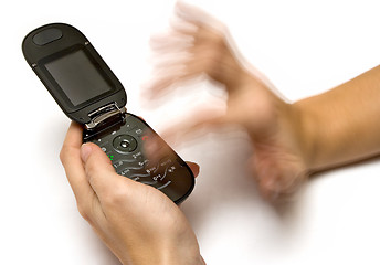 Image showing Typing a SMS