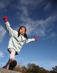 Image showing happy child jump