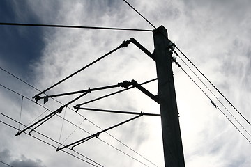 Image showing railways wires