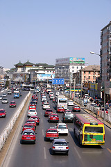 Image showing Car traffic in Beijing