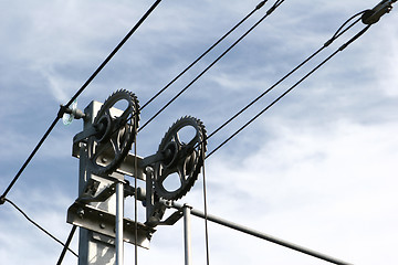 Image showing railways wires