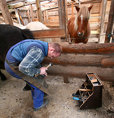 Image showing Blacksmith at work