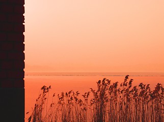 Image showing lake sunset