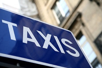 Image showing taxi sign in paris