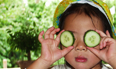 Image showing Cucumber girl