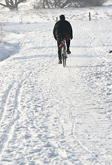 Image showing bike on snow