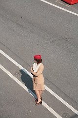 Image showing Stewardess in Hamburg airport