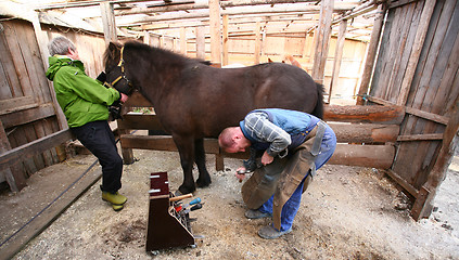 Image showing Blacksmith at work