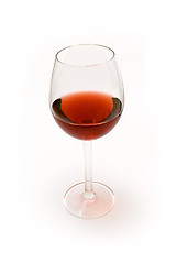 Image showing Glass of Red Wine (Wide View)