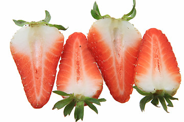 Image showing Strawberries slices
