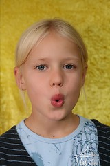 Image showing  girl's amusing face