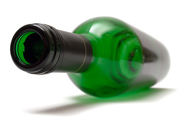 Image showing Empty Lying Wine Bottle