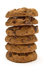 Image showing Stack of Chocolate Chip Cookies