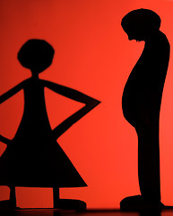 Image showing man and woman silhouette