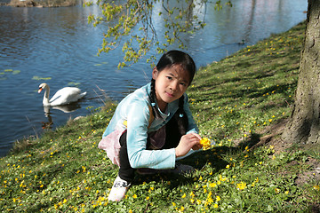 Image showing child in flower