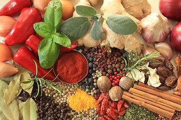 Image showing Spices and herbs