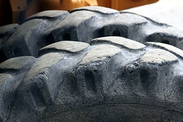 Image showing excavator tires