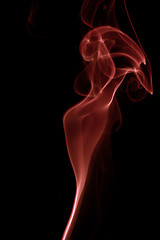 Image showing Red Smoke on Black