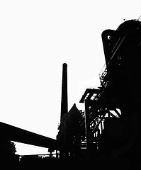 Image showing black and white industry structures
