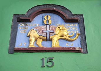 Image showing Copenhagen old house sign