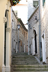 Image showing Backstreet in old town of Herceg Novi, Montenegro