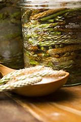 Image showing Natural medicine - syrup made of pine sprouts 