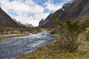 Image showing rural valley with riveron norway