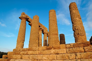 Image showing Colonnade of Hera (Juno)  temple in Agrigento, Sicily, Italy