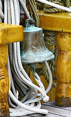 Image showing Bell on sailing ship