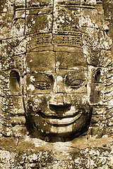 Image showing Bayon face