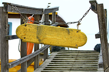 Image showing Wooden signboard