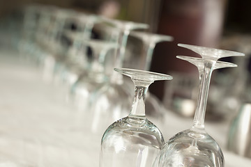 Image showing Drinking Glasses Abstract in Formal Dining Room