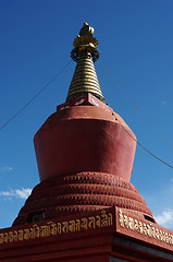 Image showing Red stupa in Tibet